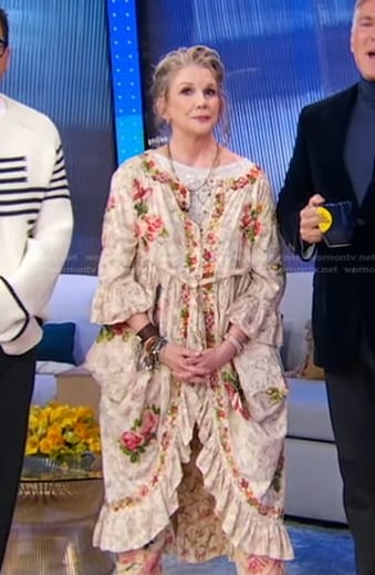 Melissa Gilbert’s floral ruffle dress on Good Morning America