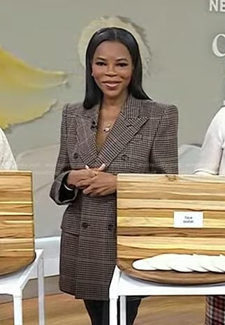 Dr. Michelle Henry’s brown houndstooth blazer on Today