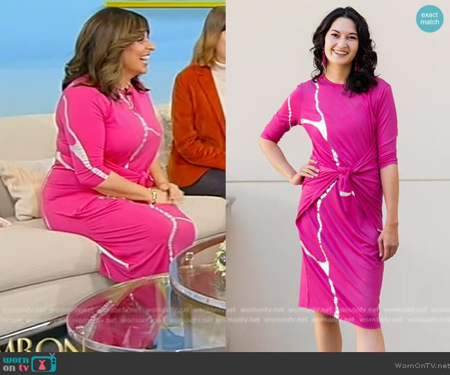Mikah Boho Chick Pink Silver Dress worn by Aleeza Ben Shalom on Tamron Hall Show