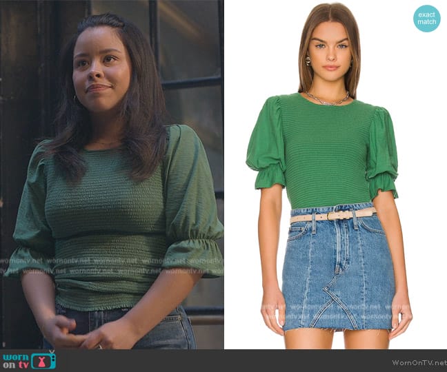 Nation LTD Bardot Gathered Top worn by Mariana Foster (Cierra Ramirez) on Good Trouble