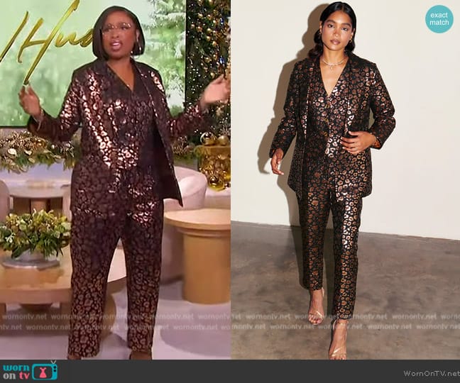 Never Fully Dressed Leopard Jacquard Waistcoat worn by Jennifer Hudson on The Jennifer Hudson Show