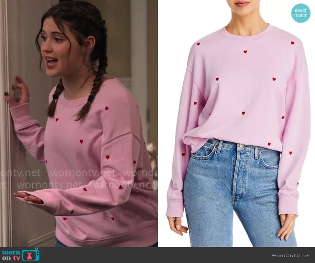 Rails Ramona Sweatshirt worn by Grace Kearney (Sofia Capanna) on Extended Family