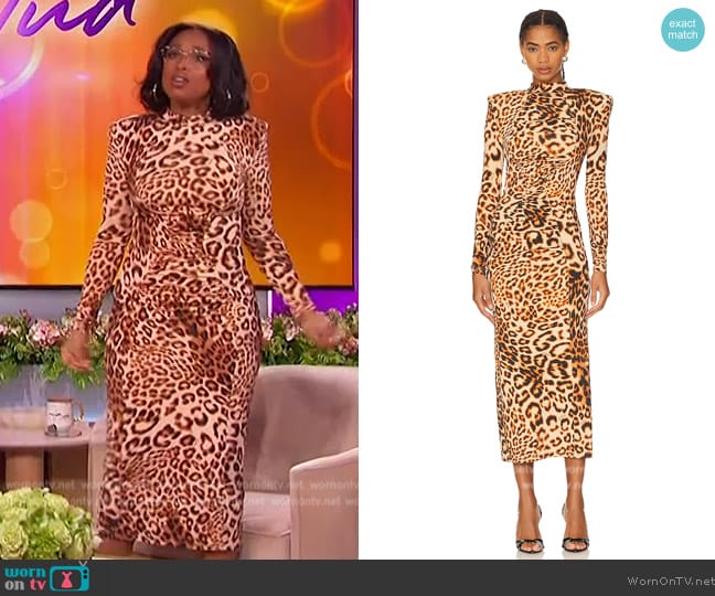 Rotate Cheetah Long Dress worn by Jennifer Hudson on The Jennifer Hudson Show