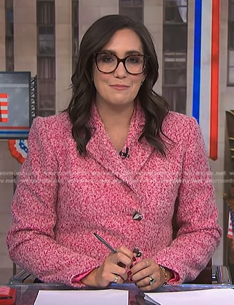 Savannah’s pink cropped blazer on NBC News Daily
