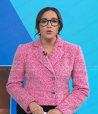 Savannah’s pink cropped blazer on Today