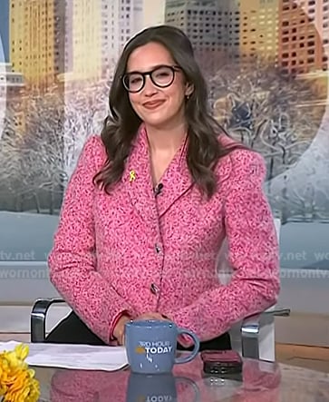 Savannah’s pink cropped blazer on Today