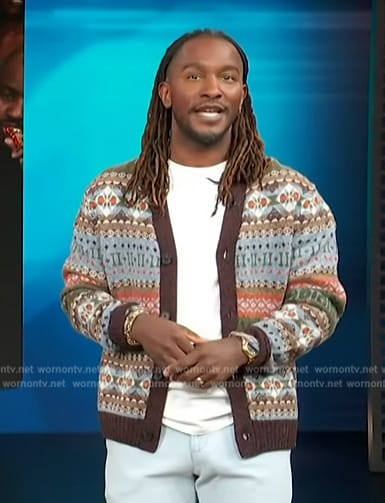 Scott’s fairisle sweater on Access Hollywood