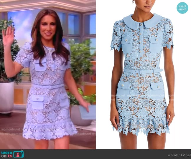 Self Portrait Floral Lace Mini Dress worn by Alyssa Farah Griffin on The View