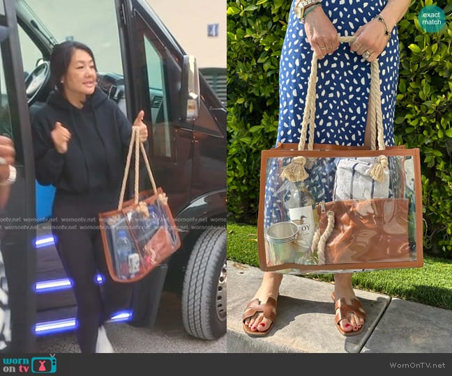 Sheergear Jules Tote in Brown worn by Crystal Kung Minkoff on The Real Housewives of Beverly Hills