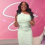 Sherri’s mint ruched one shoulder dress on Sherri