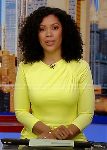 Shirleen’s yellow ruched dress on Good Morning America
