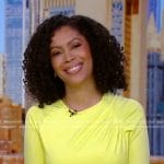 Shirleen’s yellow ruched dress on Good Morning America