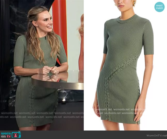 Simkhai Gilly Lace Up Mini Dress worn by Keltie Knight on E! News