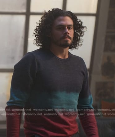 Gael Martinez’s ombre sweatshirt on Good Trouble