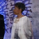 Stella’s white printed poncho blouse on General Hospital