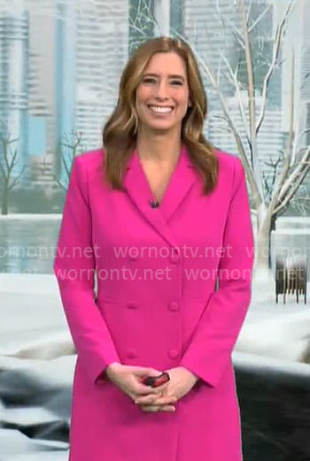 Stephanie Abrams’ pink blazer dress on CBS Mornings