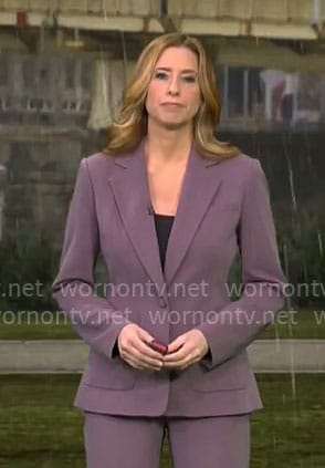 Stephanie Abrams’ purple suit on CBS Mornings