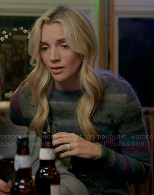 Sylvie’s multicolor stripe sweater on Chicago Fire