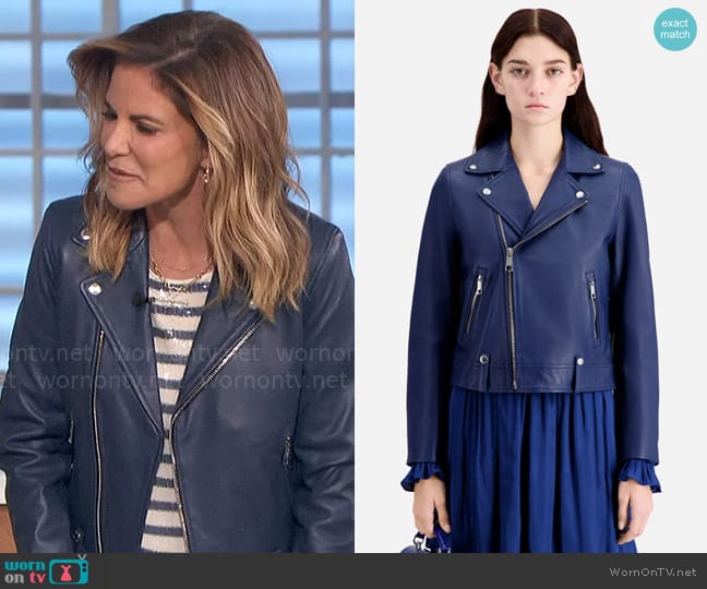 The Kooples Leather Biker Jacket worn by Natalie Morales on The Talk