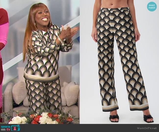 Trina Turk Asia Pants worn by Sheryl Underwood on The Talk