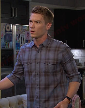 Tripp’s blue plaid shirt on Days of our Lives