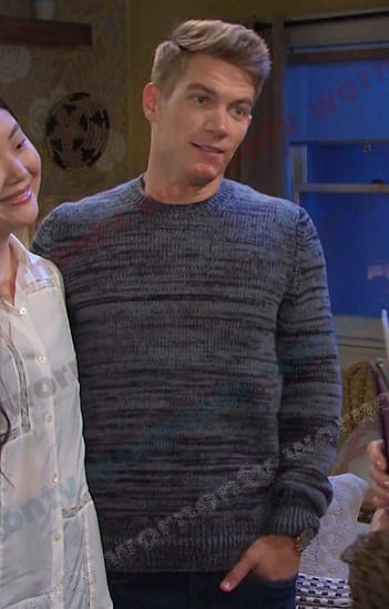 Tripp’s grey marled sweater on Days of our Lives