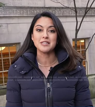 Valerie Castro’s hooded down jacket on NBC News Daily