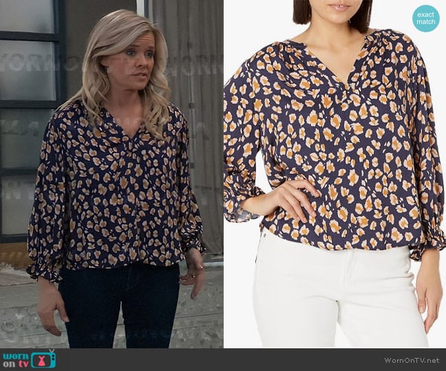 Velvet by Graham & Spencer Kacy Top worn by Felicia Scorpio (Kristina Wagner) on General Hospital