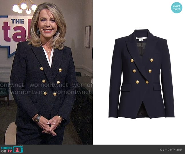 Veronica Beard Miller Dickey Jacket in NAvy worn by Deborah Norville on The Talk
