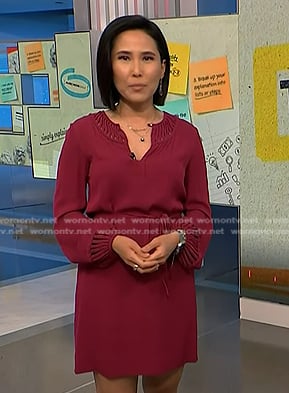 Vicky’s red cutout mini dress on NBC News Daily