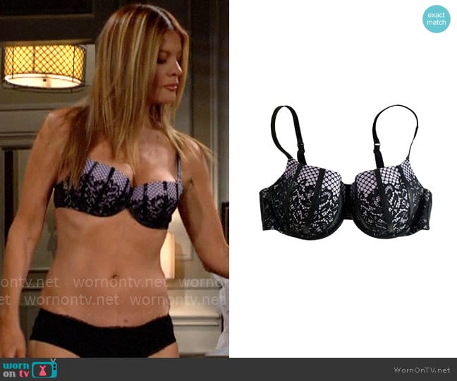 Victorias Secret Scandelous Faux Leather Bra worn by Phyllis Summers (Michelle Stafford) on The Young and the Restless