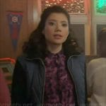 Violet’s pink floral top and navy jacket on Chicago Fire