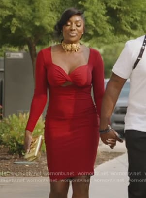 Wendy’s DG gold metallic bag on The Real Housewives of Potomac