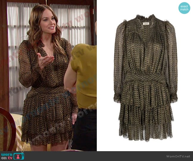 Zadig & Voltaire Rulie Dress worn by Stephanie Johnson (Abigail Klein) on Days of our Lives