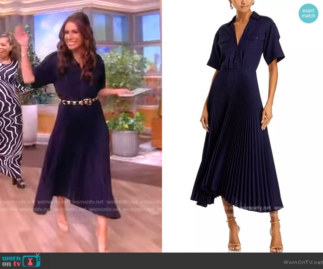 A.L.C. Liam Short-Sleeve A-Line Midi Dress worn by Alyssa Farah Griffin on The View