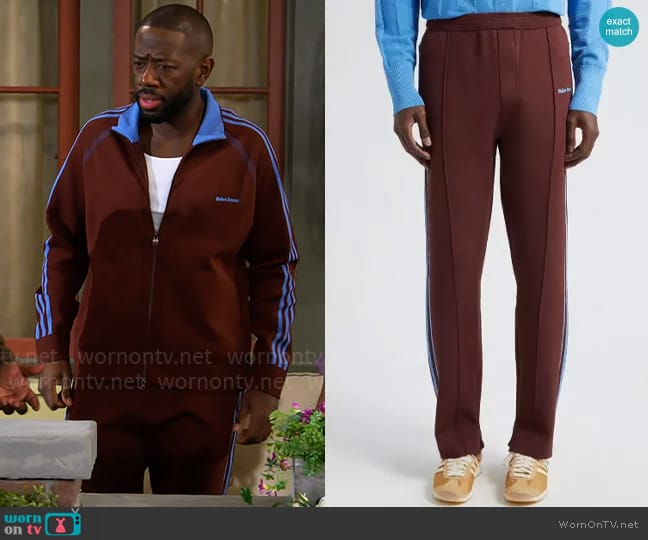 Adidas x Wales Bonner 3-Stripes Recycled Polyester Track Pants worn by Malcom (Sheaun McKinney) on The Neighborhood