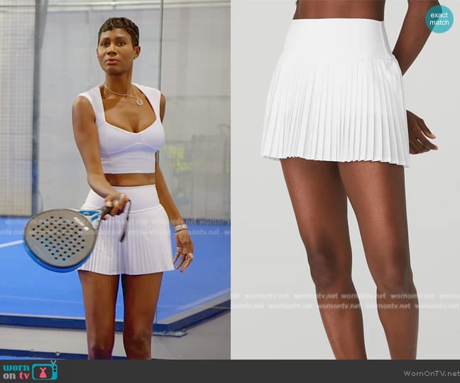 Alo Grand Slam Tennis Skirt worn by Kiki Barth (Kiki Barth) on The Real Housewives of Miami