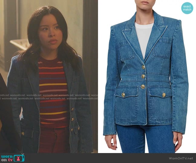 Derek Lam 10 Crosby Keith Utility Jacket worn by Mariana Foster (Cierra Ramirez) on Good Trouble