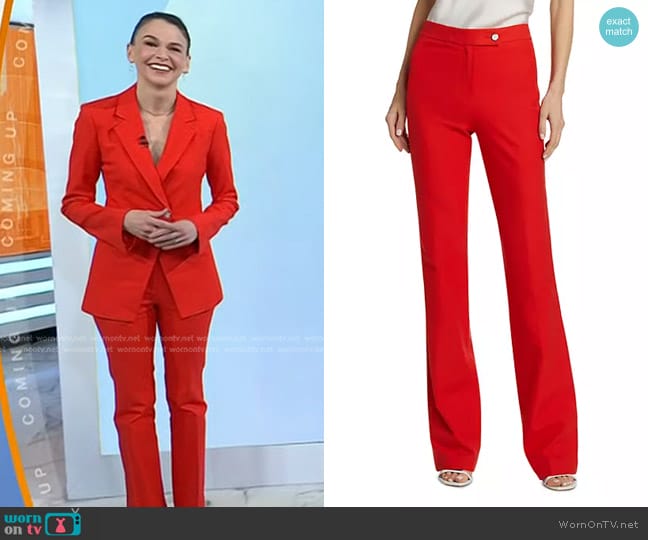 Derek Lam 10 Crosby McKenna Cotton-Blend Boot-Cut Trousers worn by Sutton Foster on Today