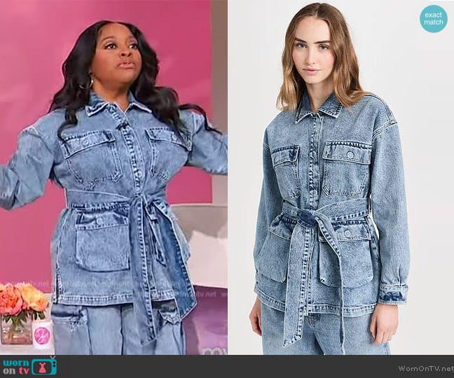 Good American Uniform Cargo Jacket worn by Sherri Shepherd on Sherri
