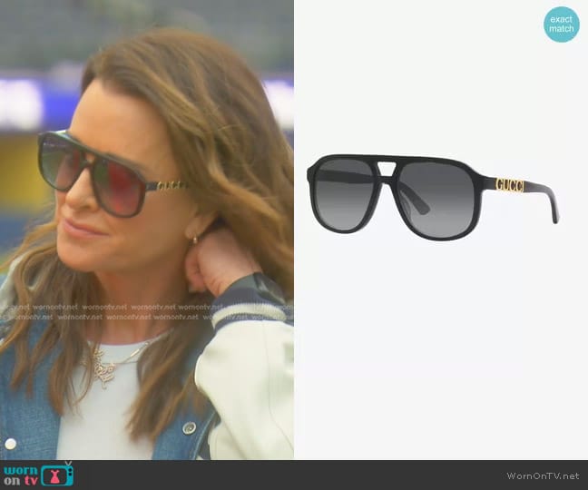 Gucci Navigator Sunglasses worn by Kyle Richards on The Real Housewives of Beverly Hills
