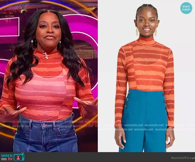 House of Aama x Target Long Sleeve Turtleneck Jersey worn by Sherri Shepherd on Sherri