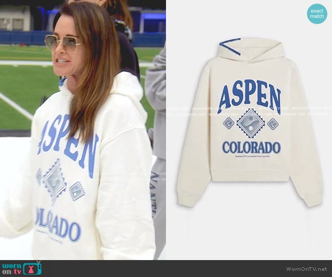 MadHappy Aspen Hoodie worn by Kyle Richards on The Real Housewives of Beverly Hills