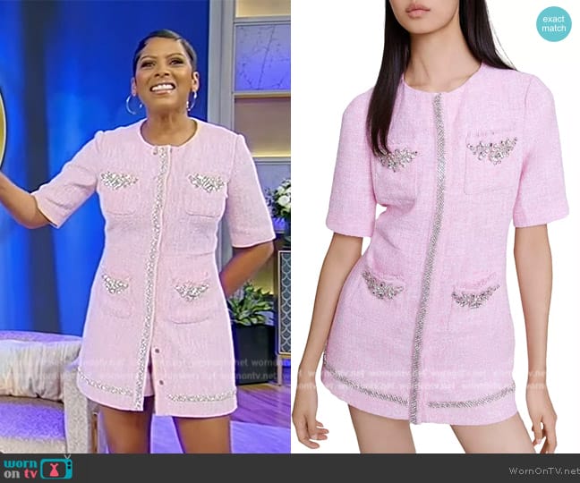 Maje Ipop Beaded Minidress worn by Tamron Hall on Tamron Hall Show