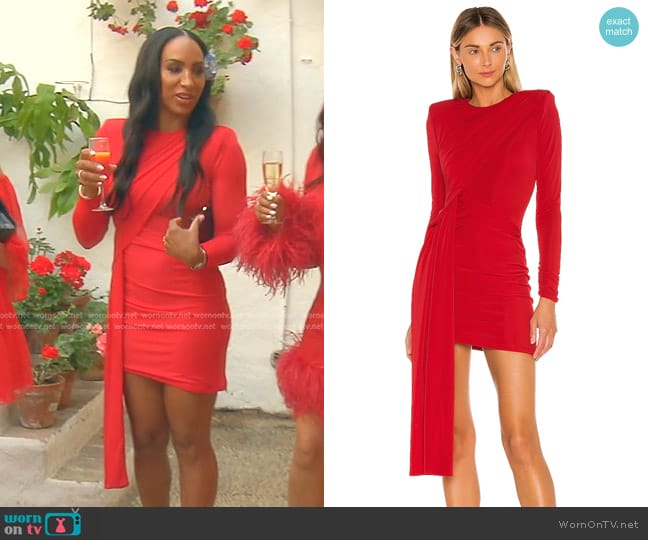 REVOLVE x Michael Costello Felix Mini Dress worn by Annemarie Wiley on The Real Housewives of Beverly Hills