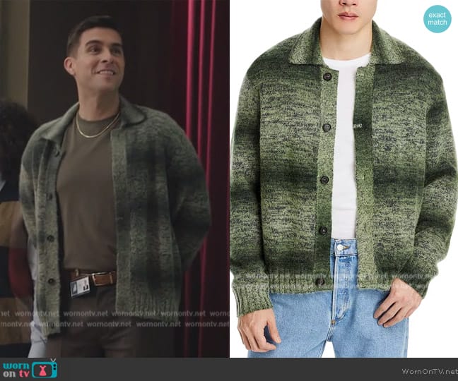 Norse Projects Erick Space Dye knitted cardigan worn by (Josh Segarra) on Abbott Elementary