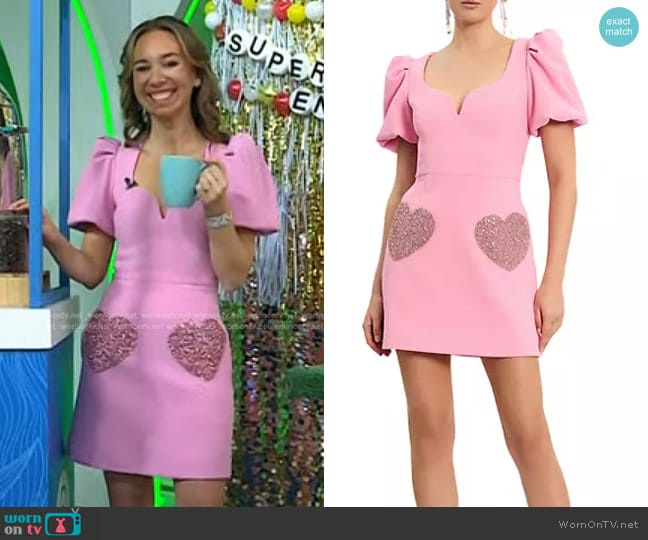 Rebecca Vallance Rochelle Puff-Sleeve Minidress worn by Shannon Doherty on Today