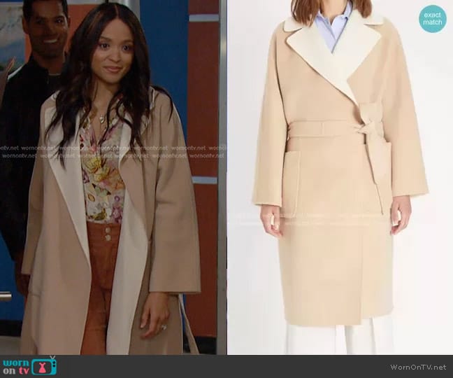 Weekend Max Mara Reversible Wool Coat worn by Lani Price (Sal Stowers) on Days of our Lives