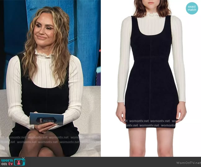 Sandro Ora Layered Look Pinafore Dress worn by Keltie Knight on E! News