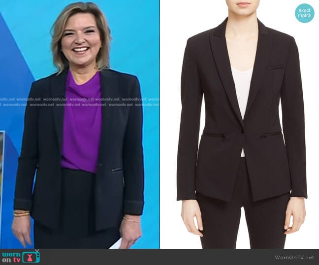 Veronica Beard Scuba Jacket worn by Christine Romans on Today